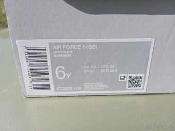 Nike air force 1 GS white black - 6