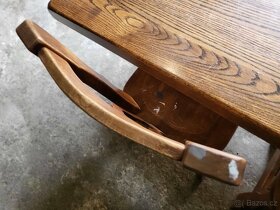 Dubový jídelní stůl + čtyři židle z masivu - 6
