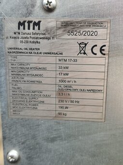 Teplovzdušná kamna MTM 17-33 N - 6