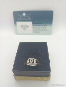 Dámský prsten z bílého zlata s diamanty-certifikované - 6