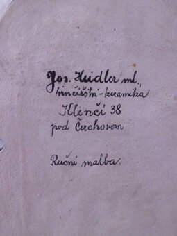 Krásná Starožitná Malovaná Vázička - KLENČÍ - JOSEF HUDLER - 6