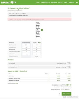 POLICOVÝ REGÁL VARIMO 400 x 550 x 2500 (6KS POLIC) - 6