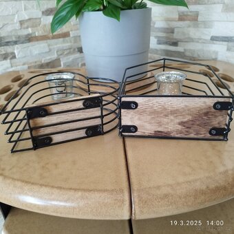 Svícen domeček a svícen srdce - na čajovou svíčku - 6