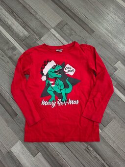 Vánoční tričko a mikina C&A, velikost 128 - 6