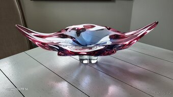 LUXUSNÍ MÍSA HUTNÍ SKLO SBĚRATELSKÁ NÁDHERNÁ - 6