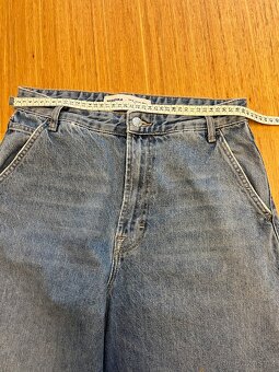 Bershka džíny modré baggy vel. 36 - 6