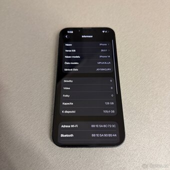 iPhone 14 128GB černý, pěkný stav, 12 měsíců záruka - 6