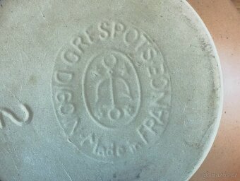 VINTAGE KAMENINOVÁ MÍSA GRÉS & POTIERS DIGOIN Z FRANCIE - 6