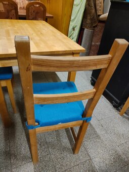 4 jídelní židle masiv borovice - 6