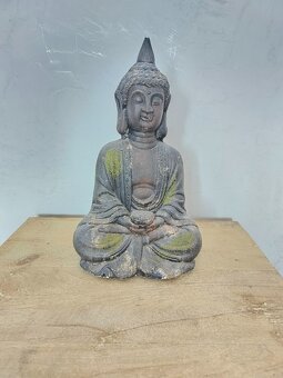Buddha - velký, střední, malý, dřevěná koule - 6