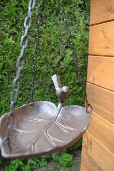 Litinové pítko LIST S PTÁČKEM - 6