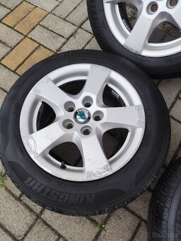 ALU 5x100 r14 ŠKODA + LETNÍ PNEU - 6