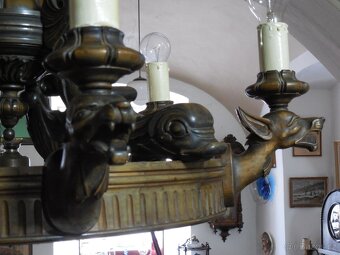 Starožitný lustr draci - 6