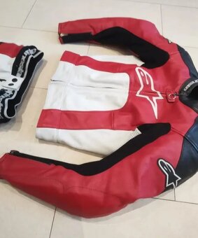 Alpinestars Octane-Dámská(Dětská) kožená moto kombinéza - 6