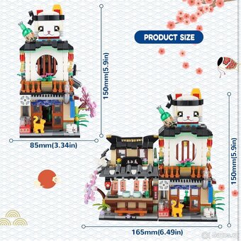 Stavebnice QLT 809 dílu Japanese Street Izakaya B0D89YT32Y - 6