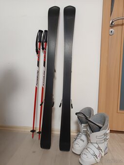 Lyžařský set, Salomon 120 cm, lyžáky Tecno Pro, hůlky Atomic - 6