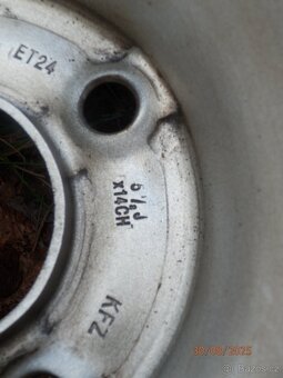 4xPlechové disky na CITROEN 14tky. ET24 300kč všechny. - 6