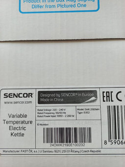 Rychlovarná konvice Sencor - 6
