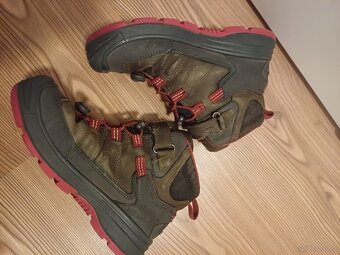 Keen Redwood Mid Wp Youth steel grey/red dahlia EU 34 - 6