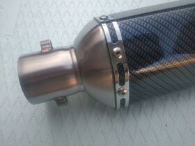 Výfuk carbon - leštěná ocel na moto, skůtr, ATV - 6