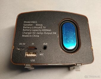 Bluetooth reproduktor retro Dosmix HM11,USB,TF,AUX - 6
