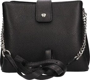 CROSSBODY ELEGANTNI KOŽENA KABELKA ČERNA - NOVA - 6