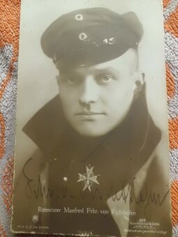 BOMBA - Podepsaná Pohlednice v Rámu - MANFRED VON RICHTHOFEN - 6