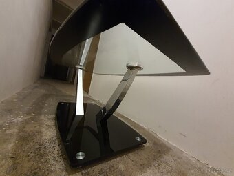 stolek konferenční sklo kov 120x64 cm - 6