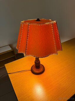 Krásná prvorepubliková stolní lampa svítilna - čti popis - 6
