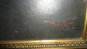 Velký signovaný velmi zachovalý obraz Akt - 6