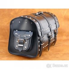 Kožený kufr - válec na chopper 60cm typ 08A,B,C - 6