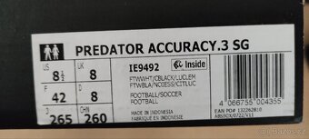Kopačky Adidas Predator Accuracy 3SG vel.42 - 6