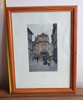 Reprodukce Van Gogh, kresba tuší A.Dubský, Karlův most - 6