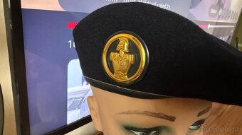 Starý Francouzský armádní vojenský baret - 6