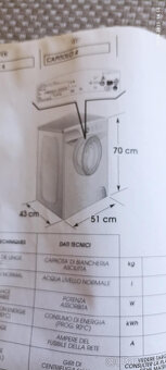Pračka Candy – úzký model (43 × 51 × 70 cm) - 6