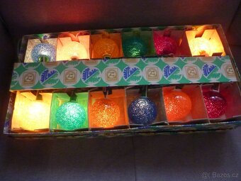 Retro vánoční světelný řetěz ZLATKOV REFLEX r.1973 - 6