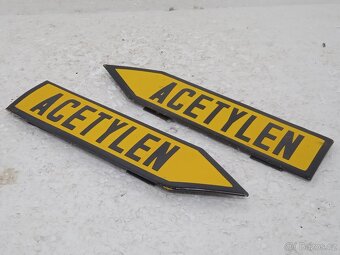 ACETYLEN - Retro smaltovaná cedulka - 21,5cm - 6