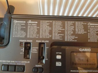 Prodám keyboard Casio  CTK-720 se stojanem - 6