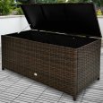 Úložný ratanový box, na polstry, nábytek, truhla, sedačka - 6