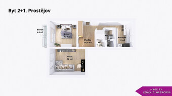Pronájem, byt 2+1, balkon, 51 m2, po celkové rekonstrukci, P - 6