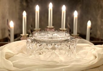 Luxusní masivní broušená mísa Bohemia Crystal - 6