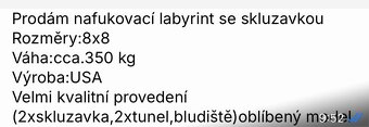 Prodám nafukovací labyrint se skluzavkou Výroba USA - 6