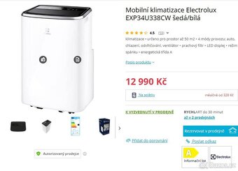 Mobilní klimatizace Electrolux EXP34U338CW - 6