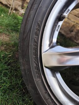 Alu kola 5x112 R17 + pneu 225/45 R17 + Šrouby - 6
