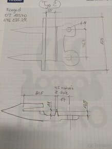 Dvouprsty - náhradní hroty na lišty kombajnů - 6