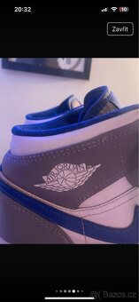 Air jordan 1 mid cement grey/white/ true blues - 6