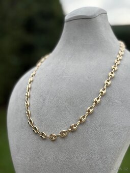 Zlatý řetěz 30.00g - 65cm - 0.8cm KÁVOVÉ ZRNO - GUCCI - 6
