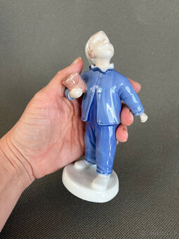 Porcelánová soška Chlapeček 16.5 cm Kodaň Bing&Grondahl - 6