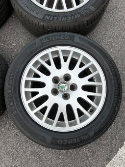 Originální ALU Škoda Style 5x100 R16 - Zánovní pneu - 6