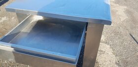 Nerezový stůl se zásuvkou-šuplíkem 83x70x85-90 cm - 6